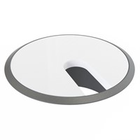 Powerdot genomföring, svart, med vitt dekorlock